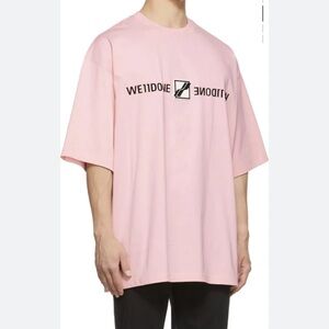 We11done mirrored logo oversized unisex tee M